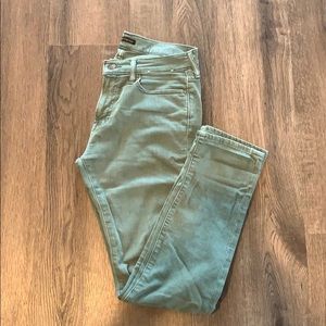 Green denim jeans